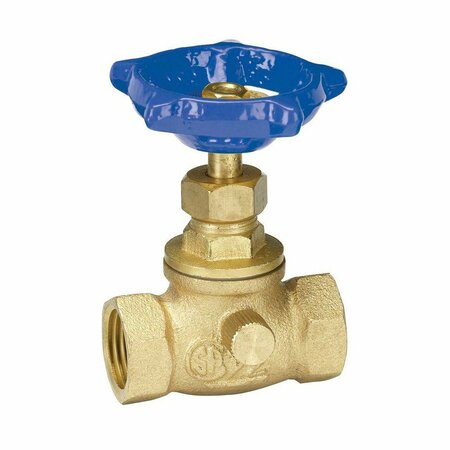 THRIFCO PLUMBING 1/2 Inch IPS Brass Stop Valve with Waste 6415050